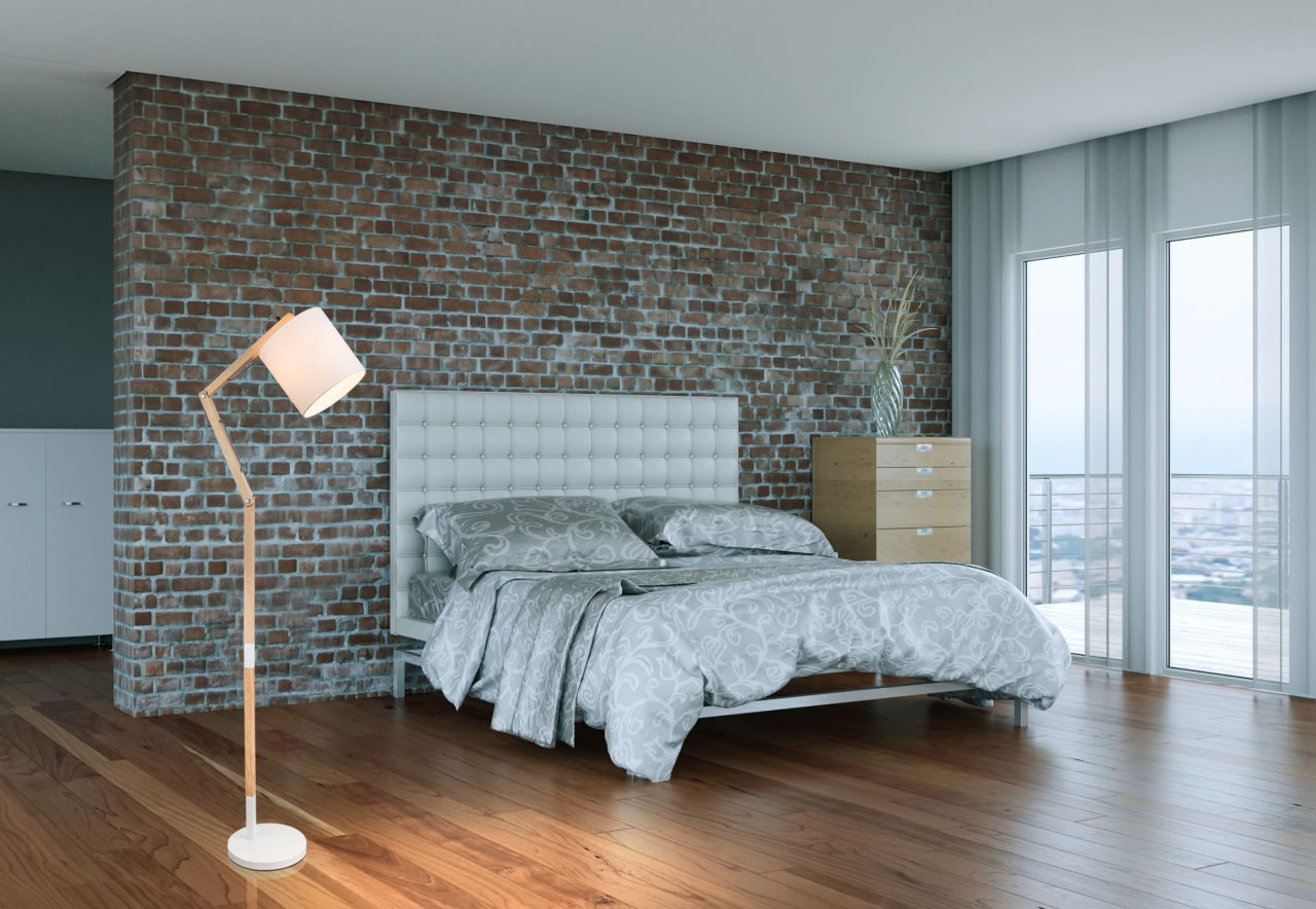 Globo Lighting - MATTIS - Stehleuchte Metall weiß, 1x E27