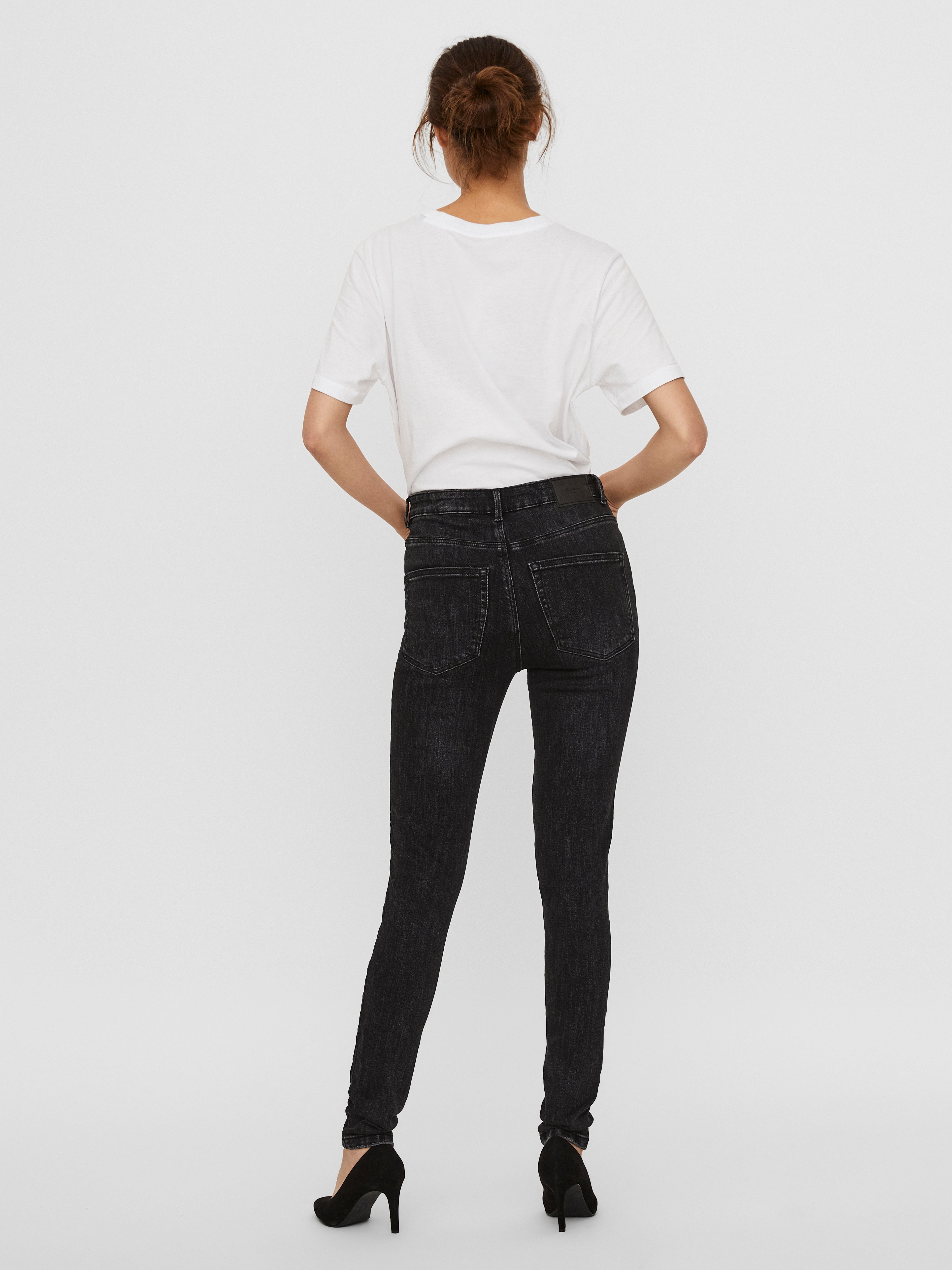 VMLOA Hohe Taille Skinny Fit Jeans