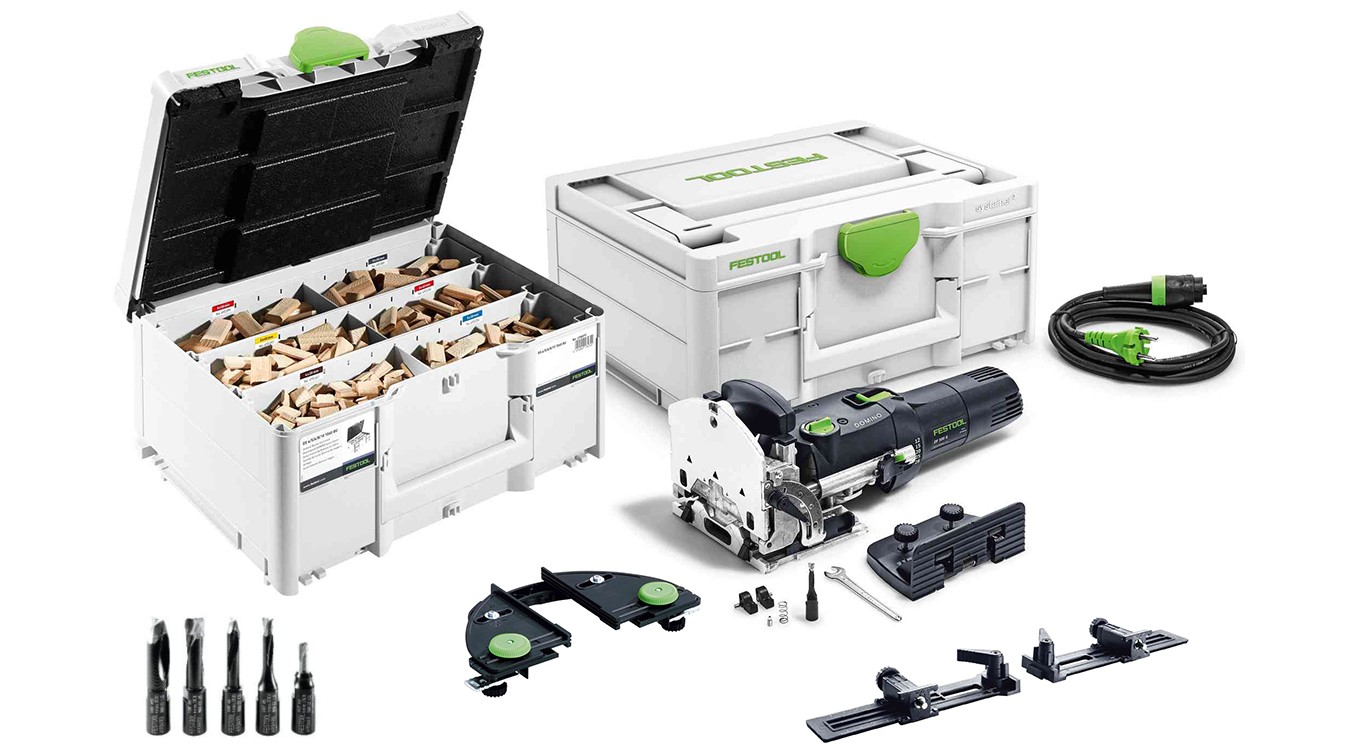 Festool 574427A DF500RQ-SET Défonceuse professionnelle à dominos avec assortiment de dominos et fraises dans un Systainer