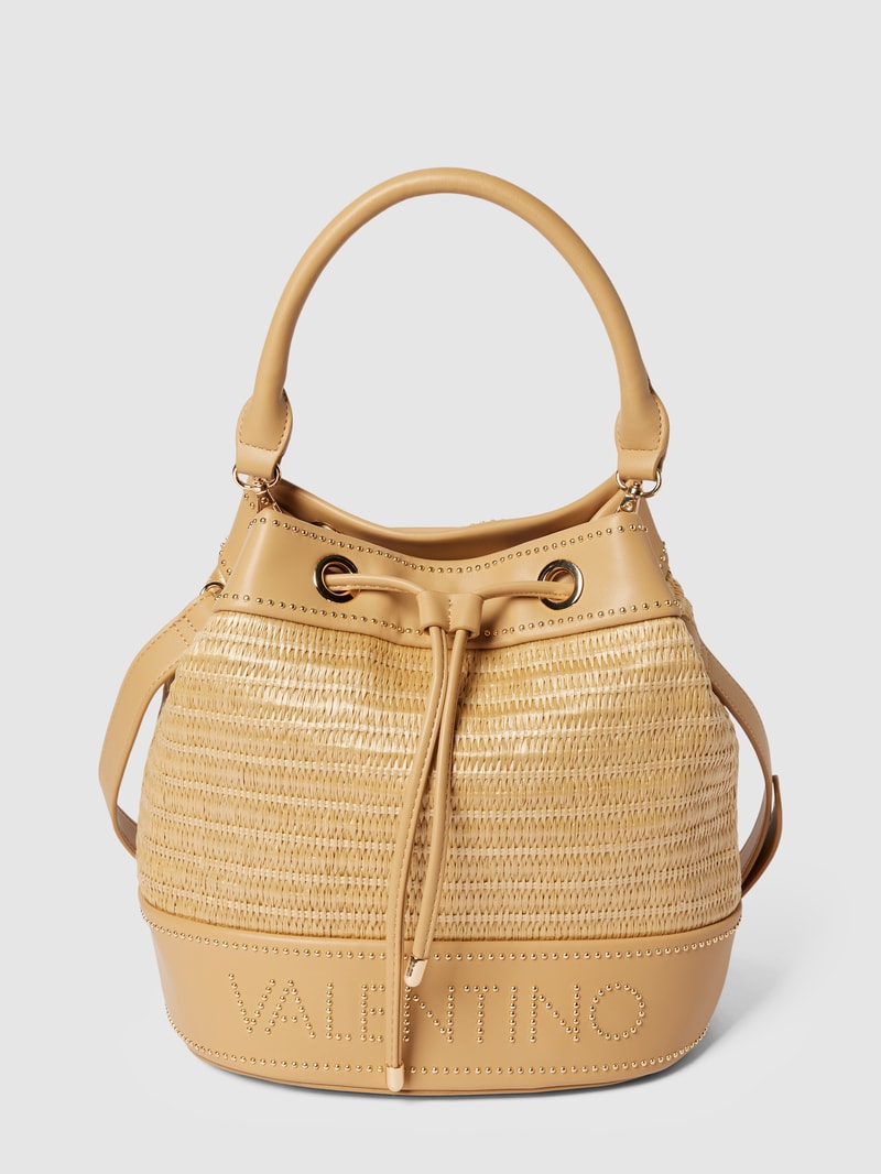 Bucket Bag mit Label-Detail Modell 'FLAOT' in sand