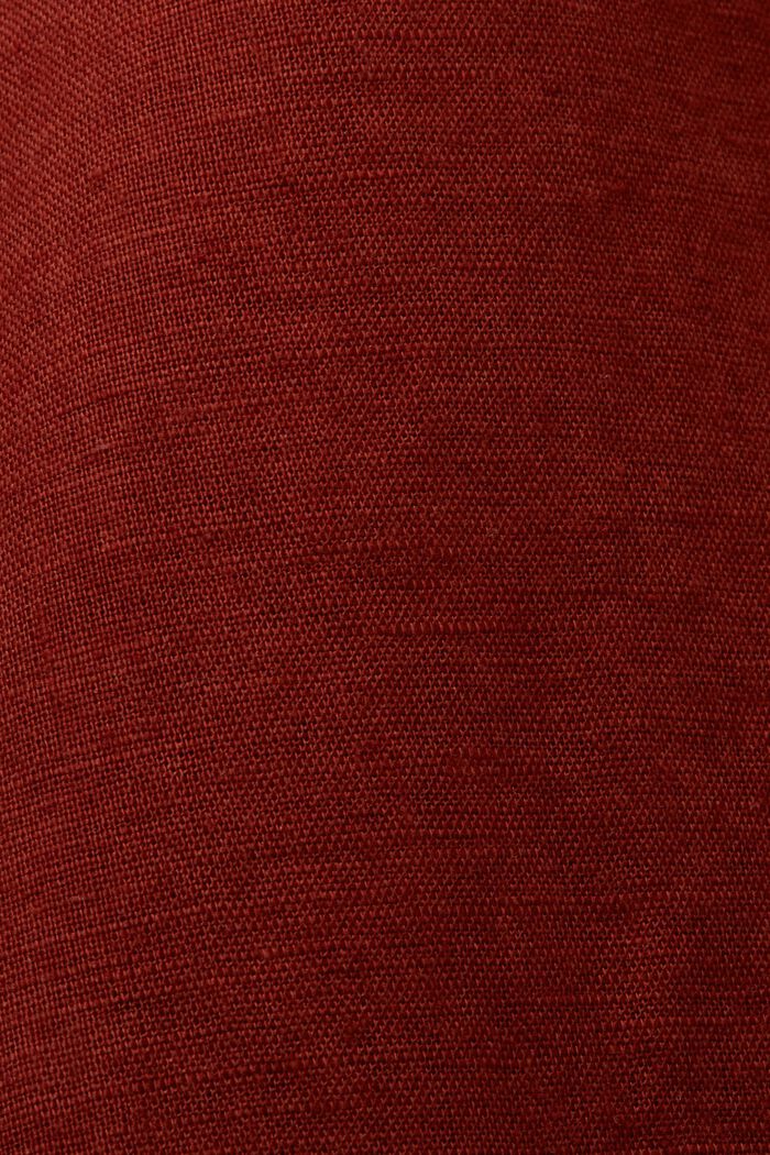 CURVY Hemdblusenkleid mit Gürtel, Baumwolle-Leinen-Mix