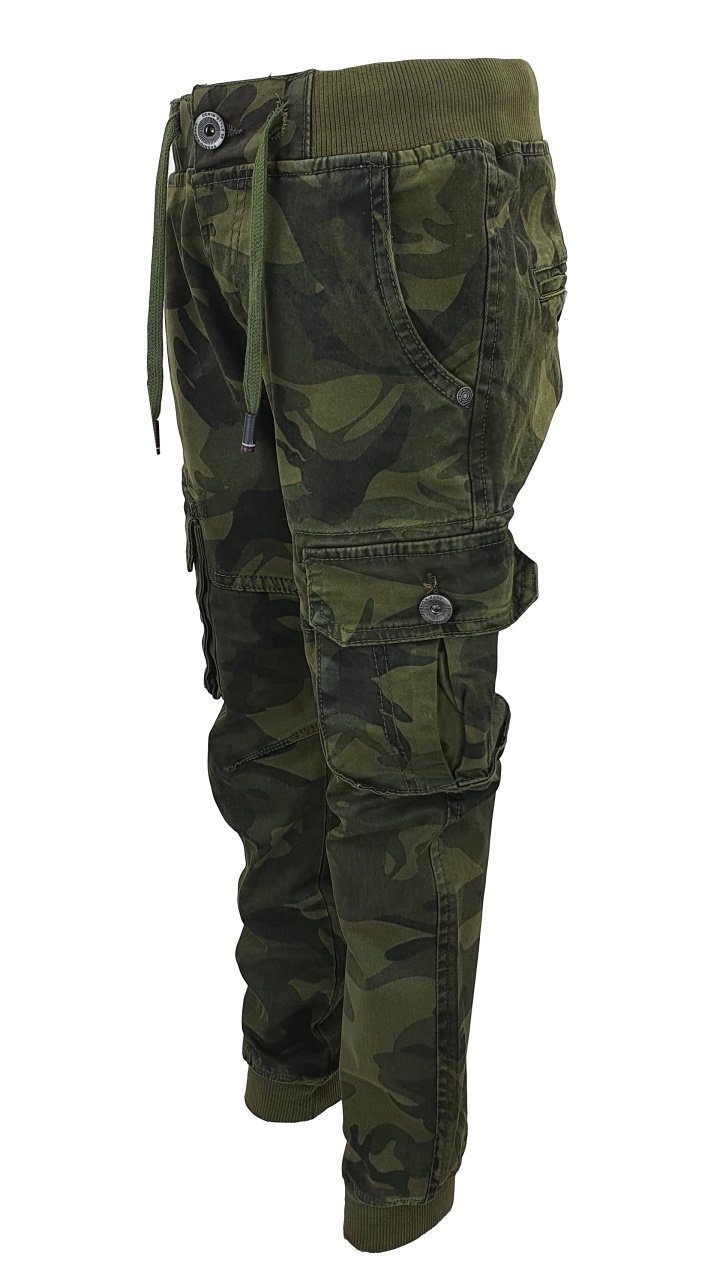 Fashion Boy Cargohose Cargo Stretch Hose, Camouflage Muster, J5846