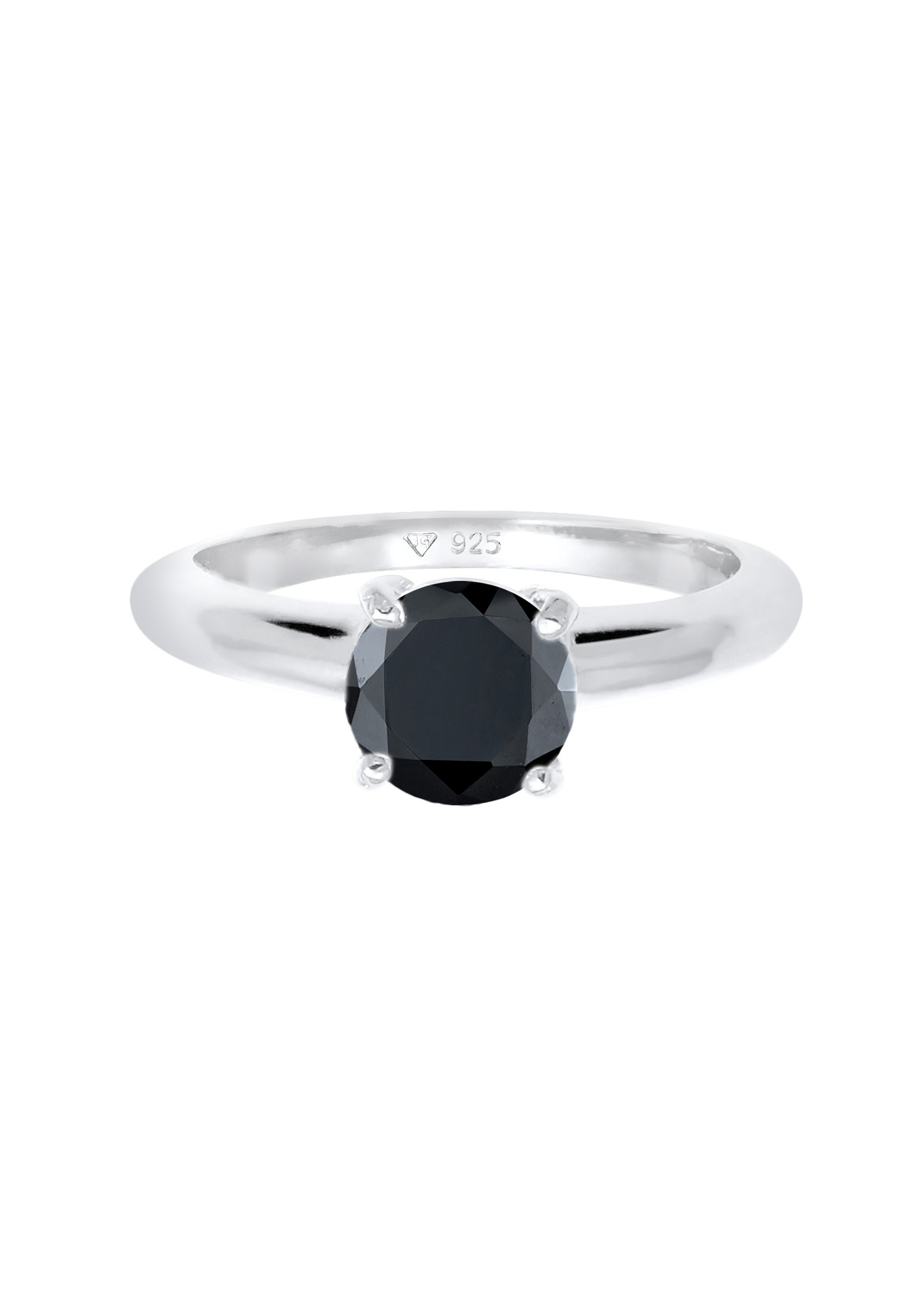 Anillo clásico solitario Elli para mujer con cristal de circonita cúbica en plata de ley 925.