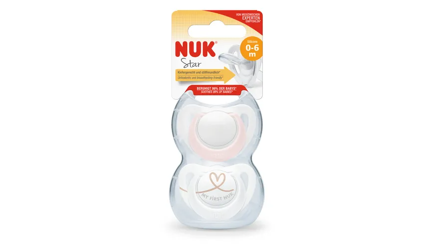 NUK Schnuller Star Silikon 0-6 Monate
