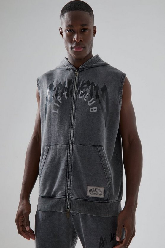Ärmelloser Oversize Man Active Hoodie