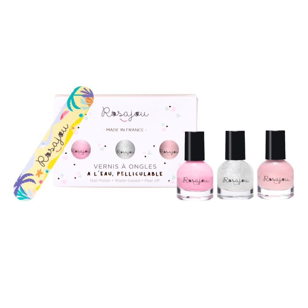 rosajou Flamingo x Ballerine x Perle 3 vernis + lime