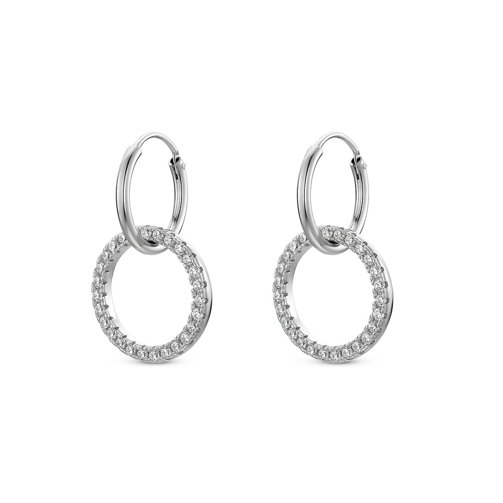 FAVS Créoles 925 Argent Boucles d'oreilles