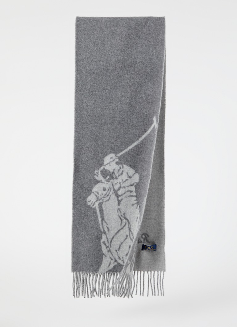 Ralph Lauren Wool Blend Scarf with Logo 178 x 30 cm