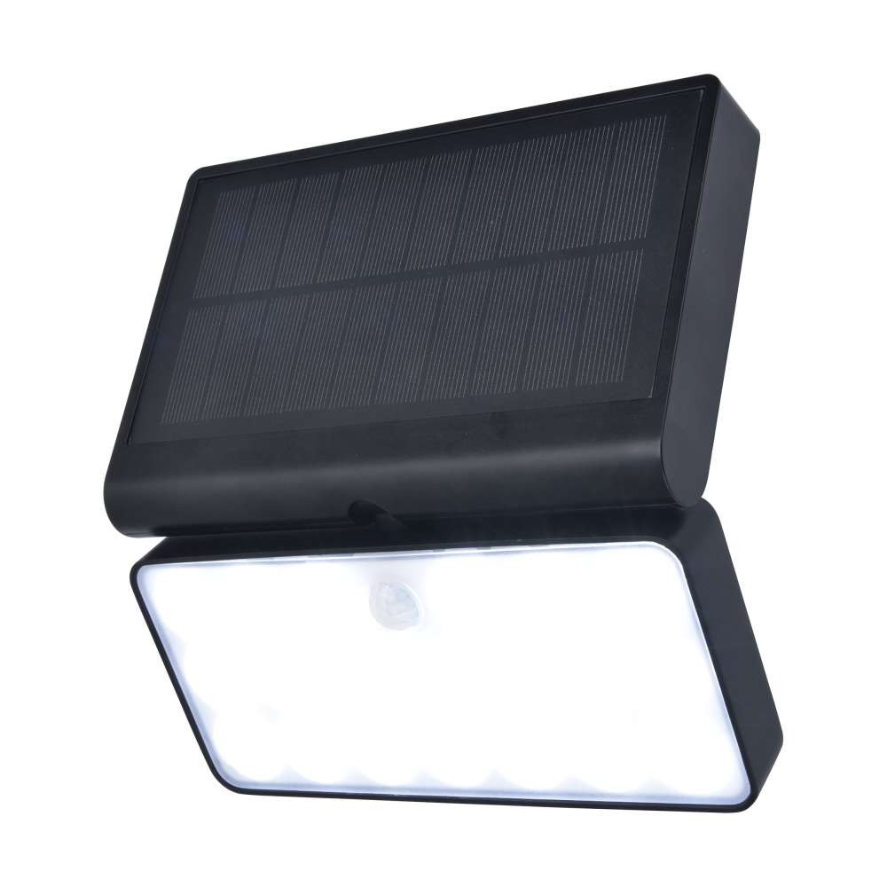 Solar Wandleuchte Tuda schwarz matt