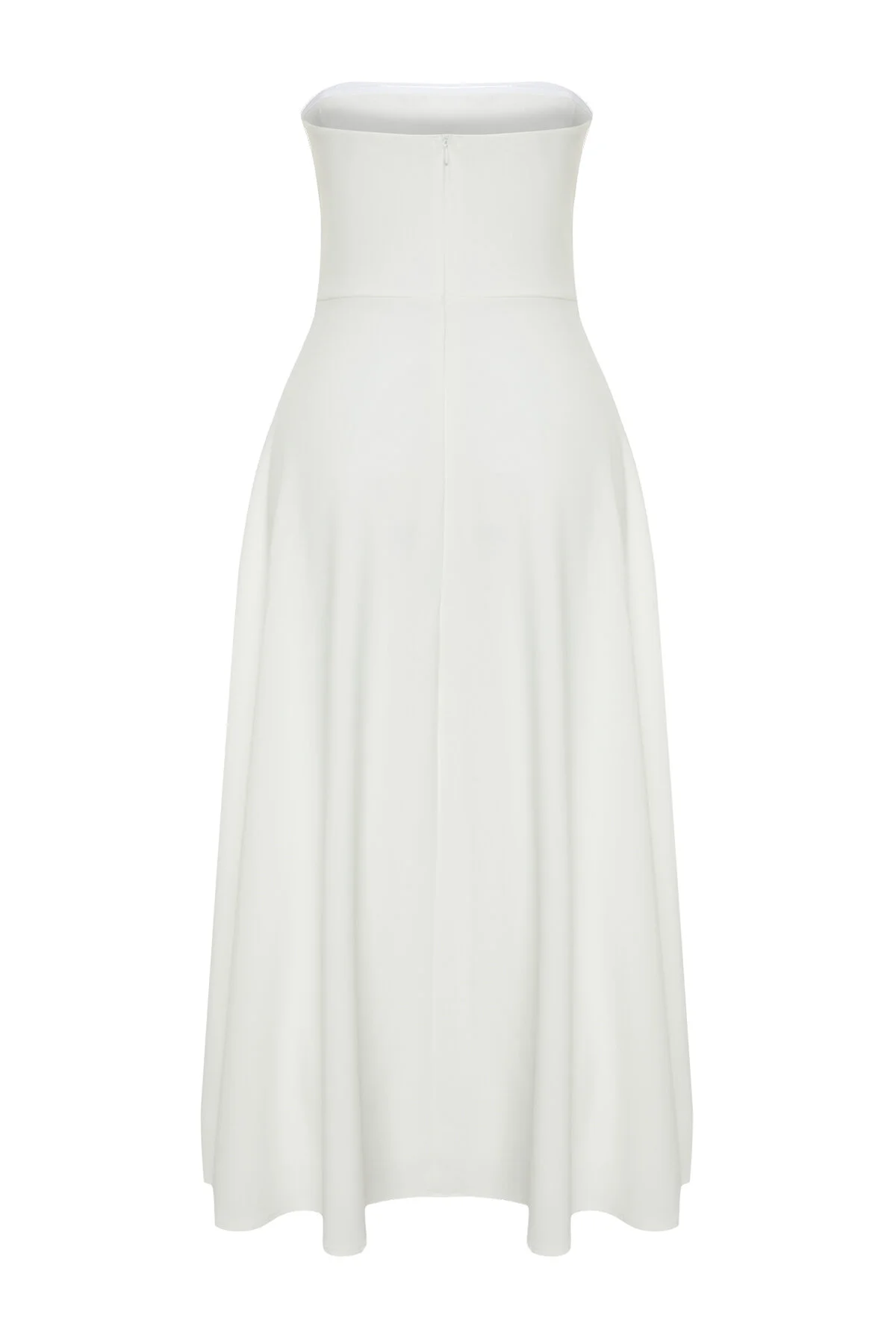 Trendyol Collection  Weißes Brautkleid mit Taillenöffnung/Skater-Hochzeit/langes Nikah-Abendkleid TPRSS24EL00139