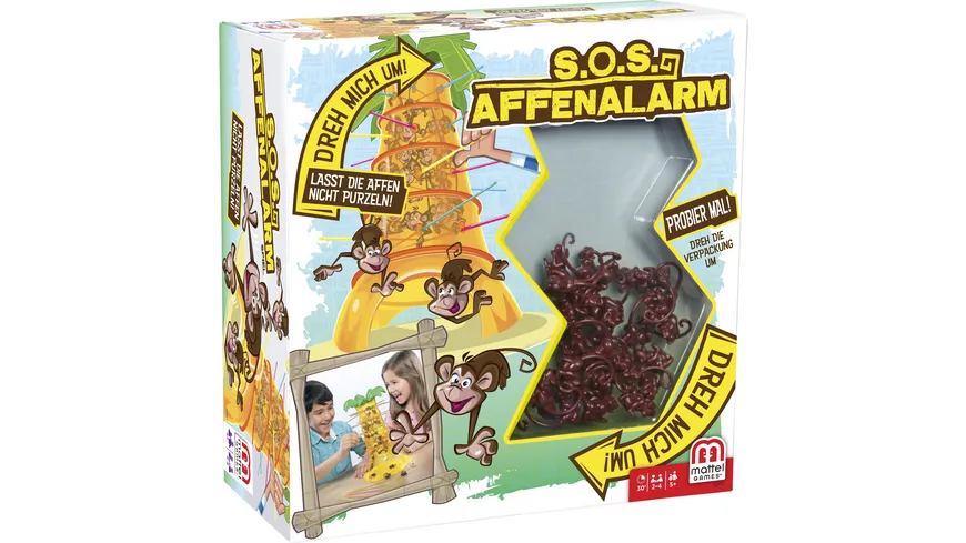 Mattel Games S.O.S. Affenalarm, Kinderspiel, Familienspiel
