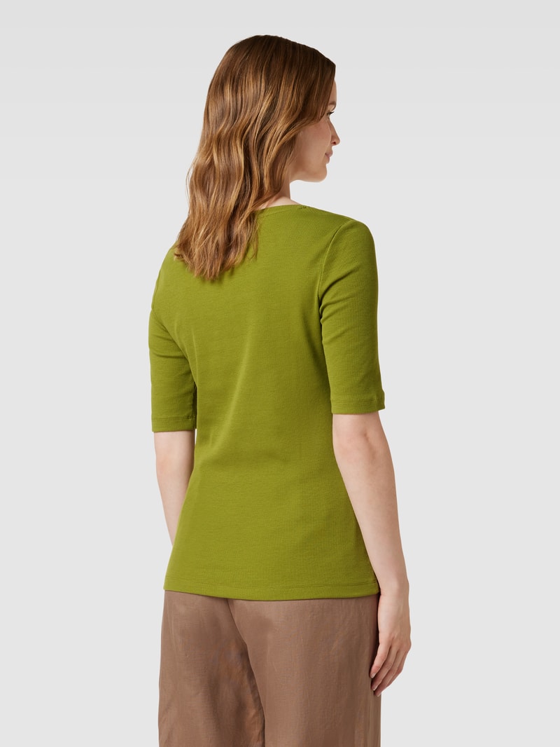 T-Shirt mit Rundhalsausschnitt Modell 'Mila' in khaki