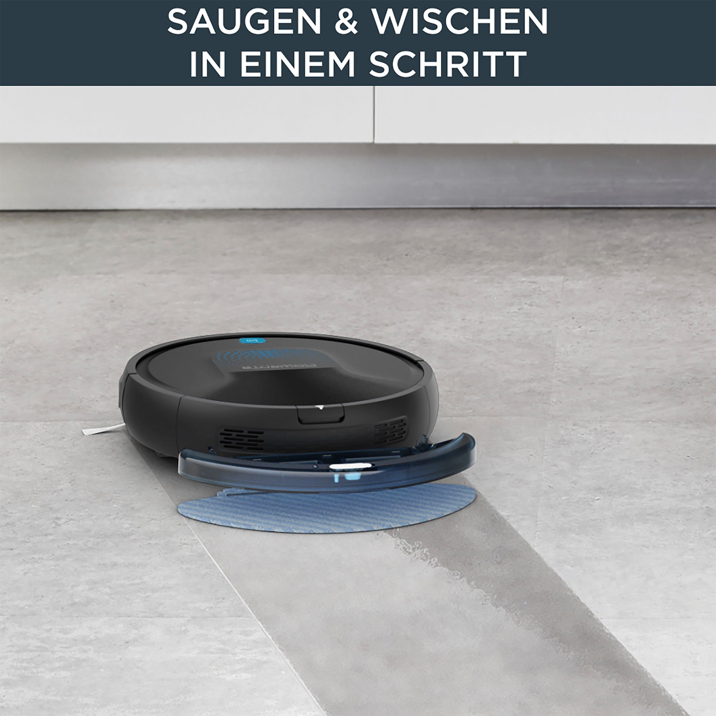 Rowenta Saugroboter RR8275 X-Plorer Serie 45 Aqua, zentrale Bürste, Saugen & Wischen, 150 Min. Laufzeit, 90m²