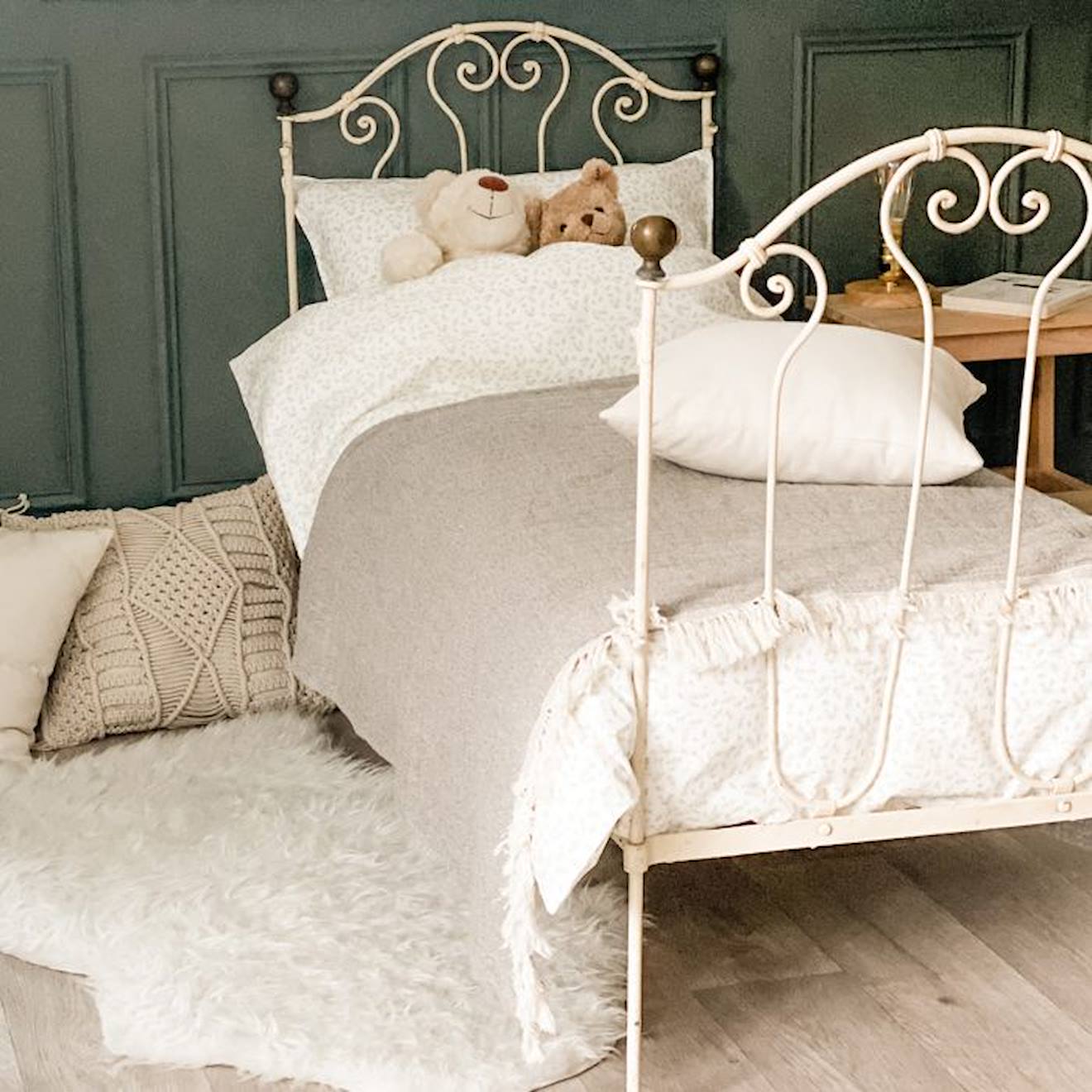 Parure de lit 100x140 cm en coton bio* Petit Buis beige