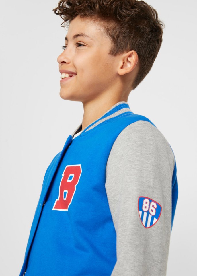 Kinder Sweatjacke im Collegelook