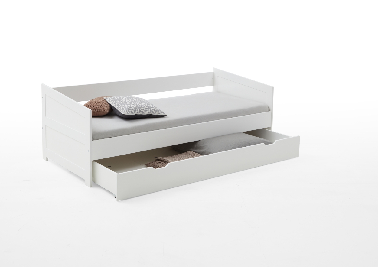 Relita Einzelbett   Bettkasten NINA (inkl. Rollrost) weiß
