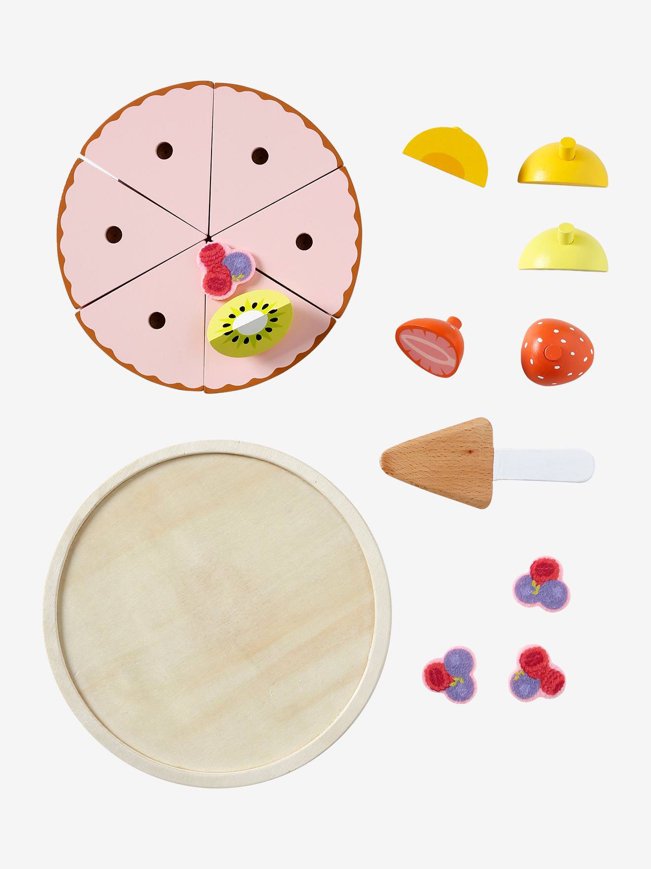 Vertbaudet Kinder Früchte-Tarte aus Holz FSC - gelb