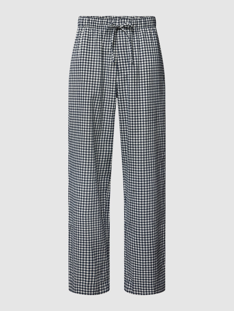 Pyjama-Hose mit Karomuster in dunkelblau