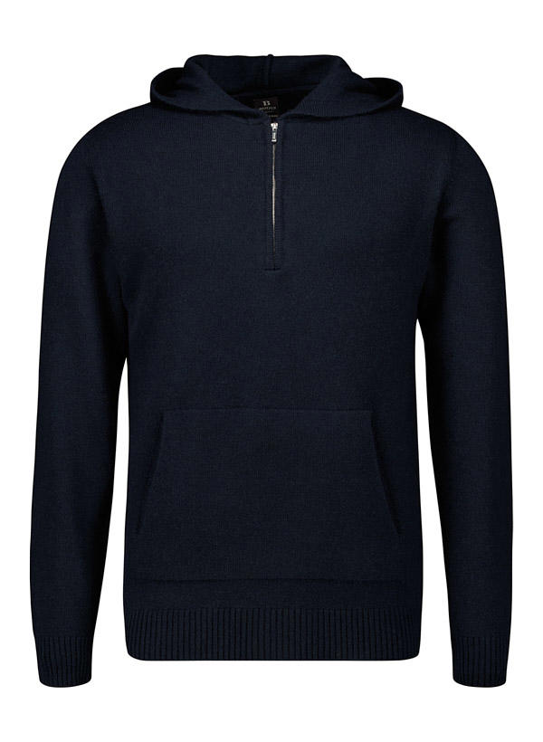 BOGGI MILANO, Kapuzenpullover, Wolle-Kaschmir, navy