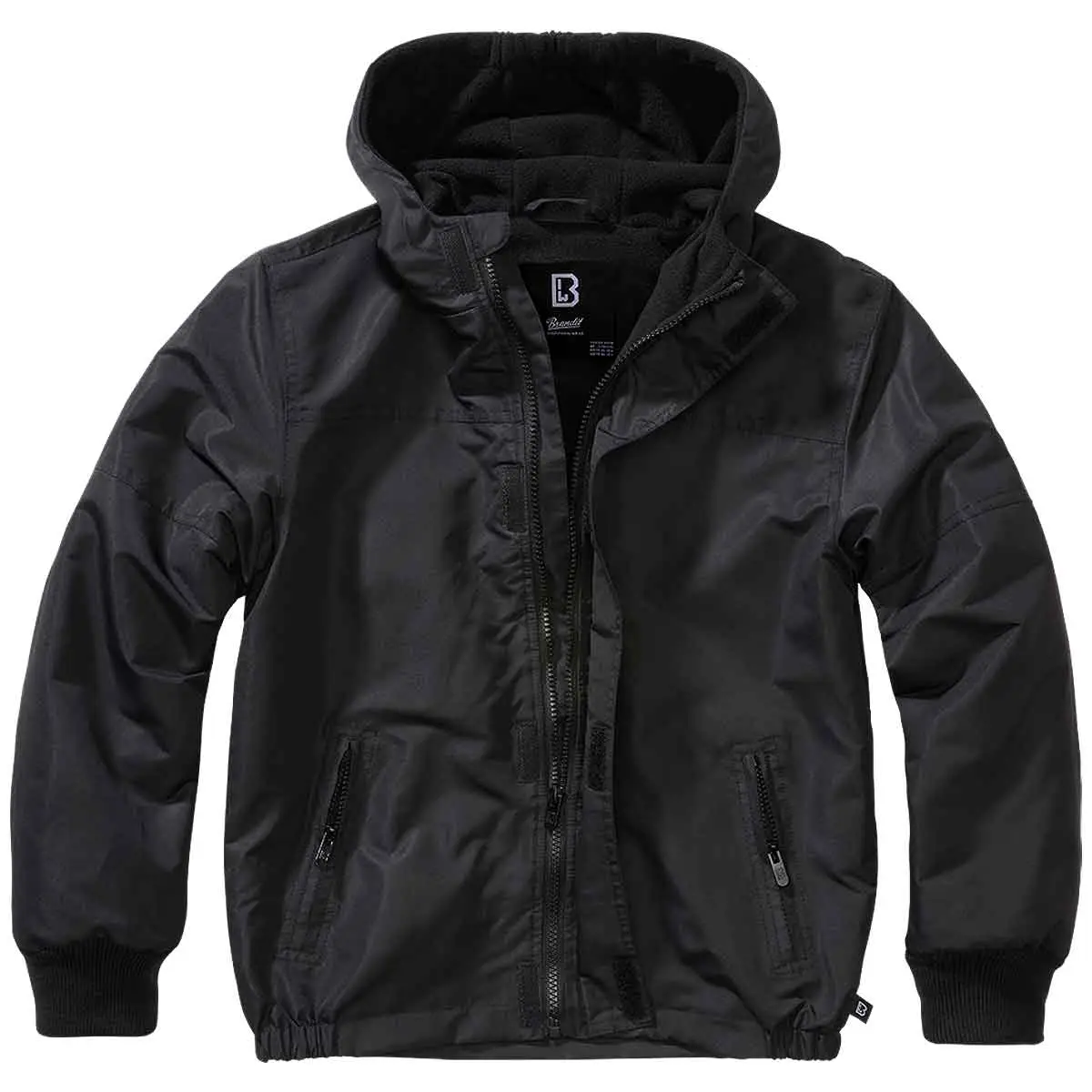 Kinder Windbreaker Frontzip schwarz