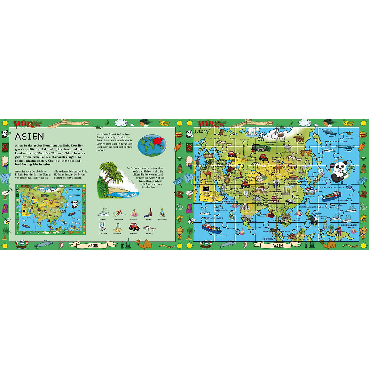 Mein Atlas-Puzzlebuch für Kinder ab 6 Jahren