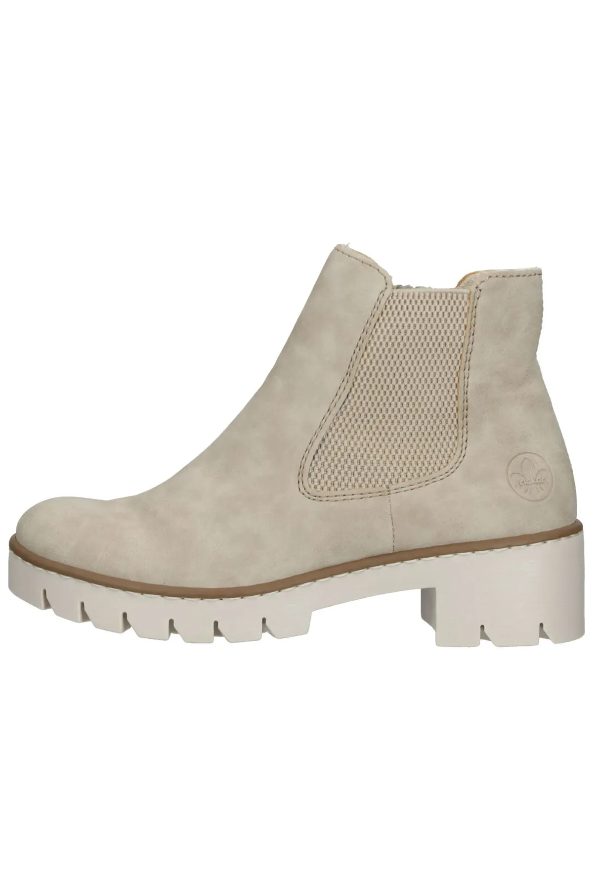 Rieker  Stiefelette - Beige - Flacher Absatz