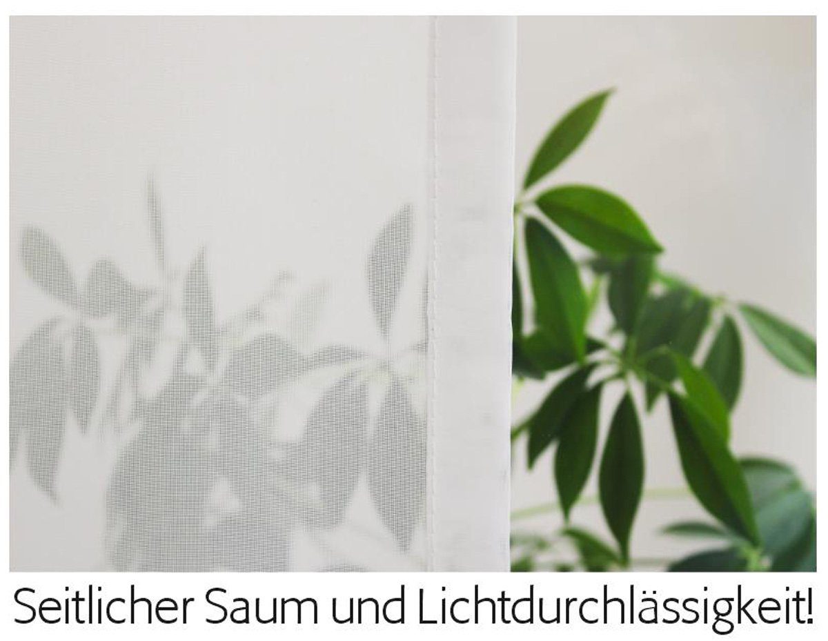 Scheibengardine Mohnblume vertic Scheibengardine 3-tlg. Set, - B-line, gardinen-for-life