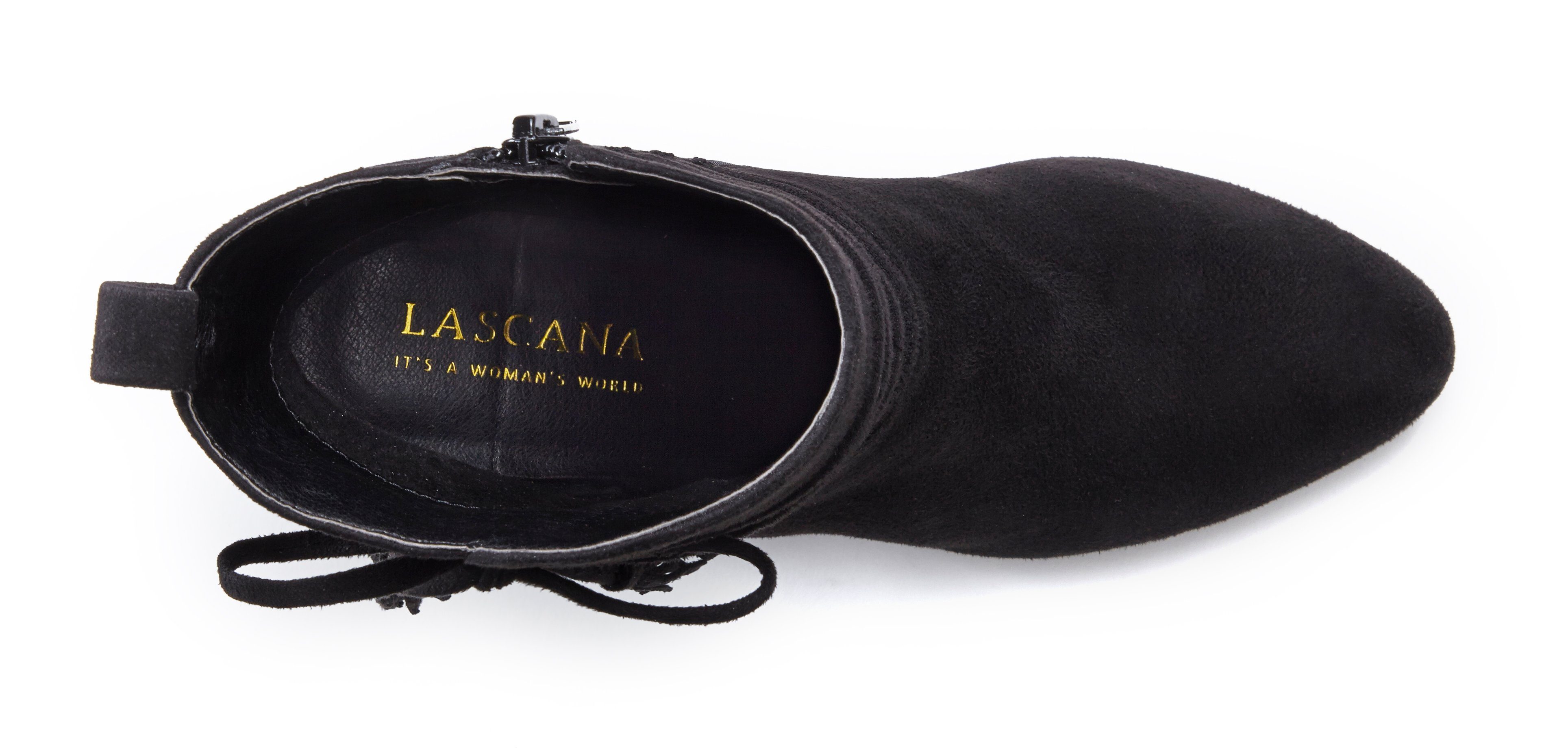 LASCANA Stiefelette, High-Heel-Stiefelette, Ankle Boots, Stiefel mit Blockabsatz
