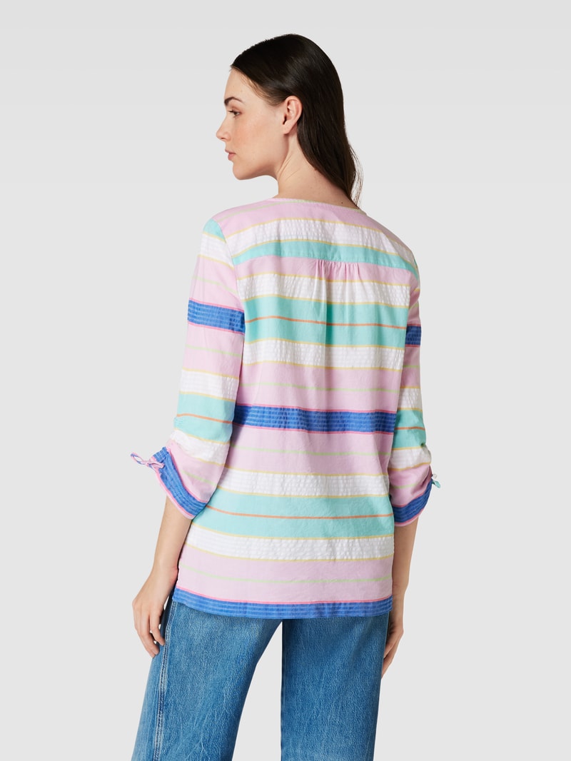 Blusenshirt mit Streifenmuster in weiß
