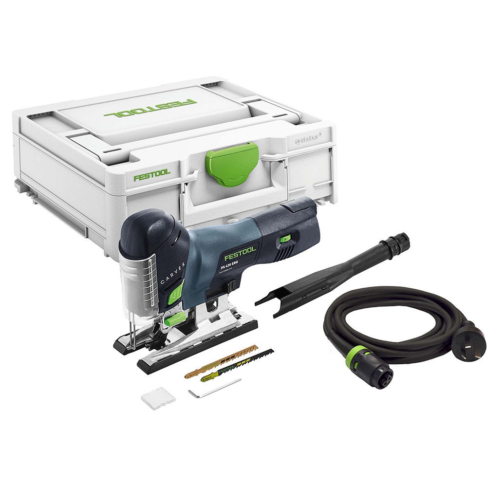 Serra tico-tico FESTOOL 550 W 120 mm PS 420 CARVEX com cabo cilíndrico 576184