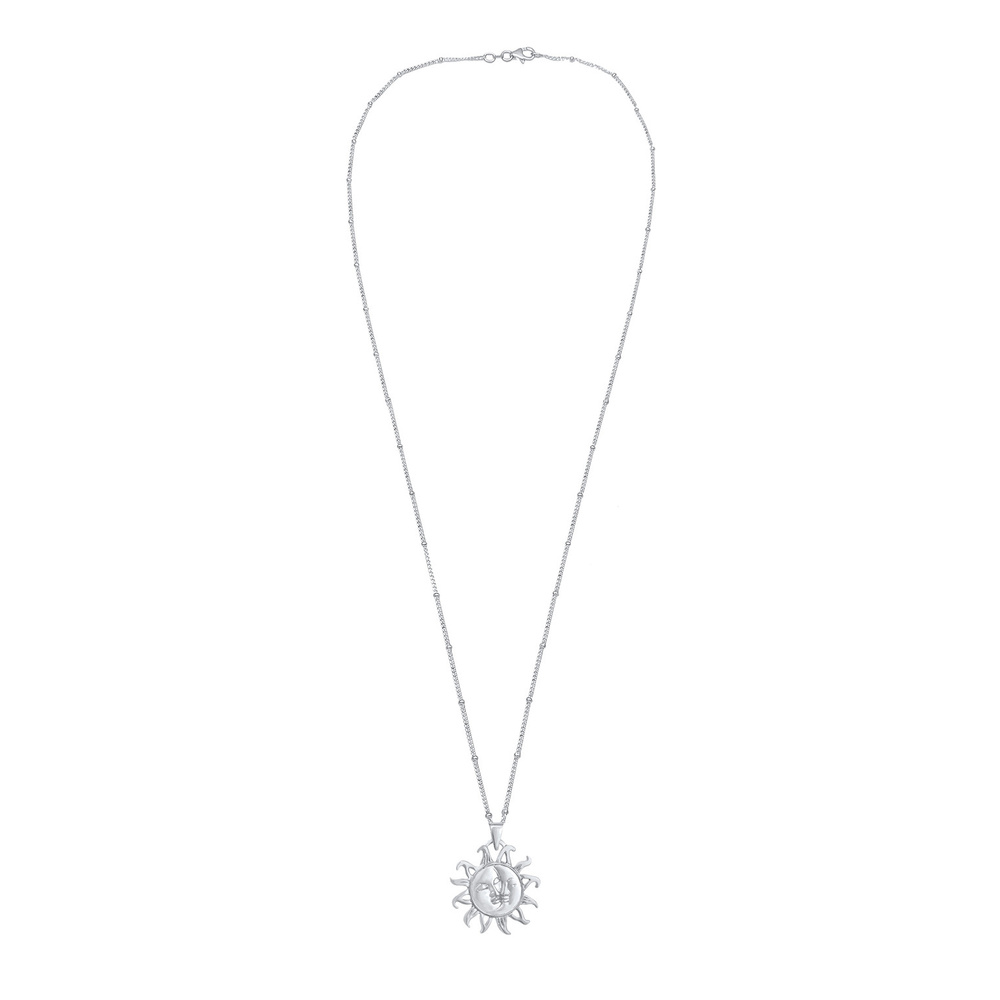 Elli Elli Collier Femmes Pendentif Soleil Vintage Look en Argent Sterling 925 Plaqué O Bijoux
