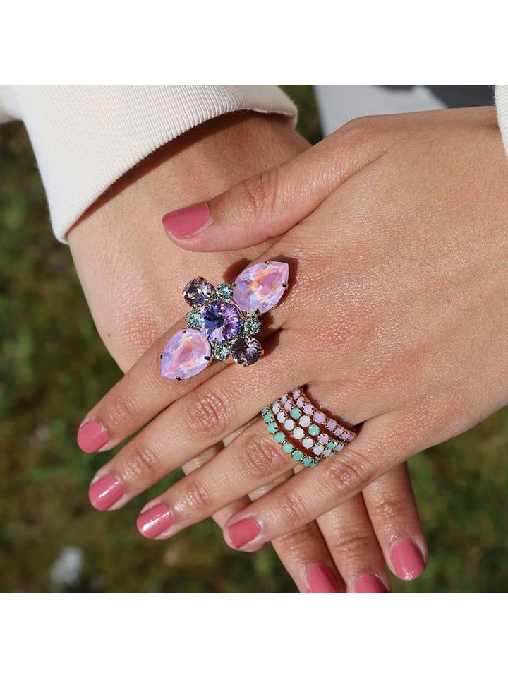 Otazu Vergold. Ring mit Swarovski Kristallen günstig kaufen
