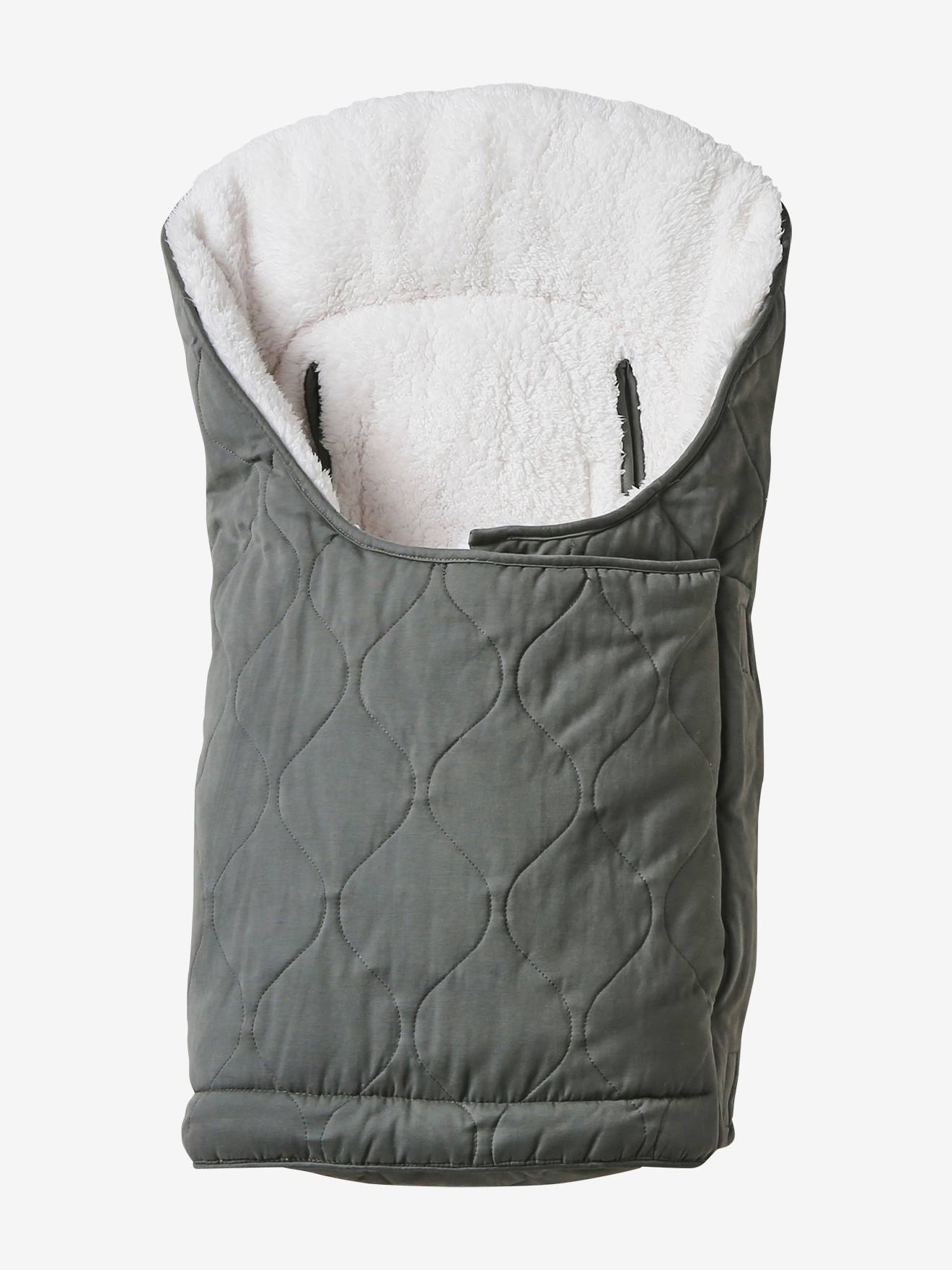 Vertbaudet Baby Ausfahrsack mit Futter aus Teddyfleece - moosgrün