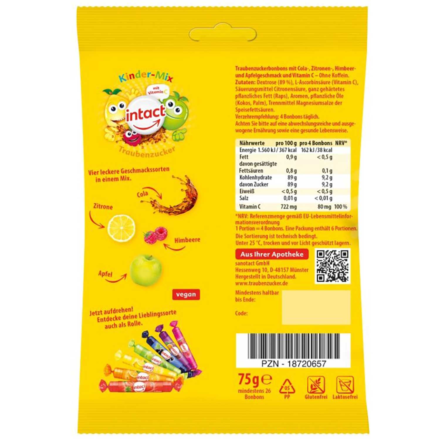 intact Traubenzucker Kinder-Mix 75g