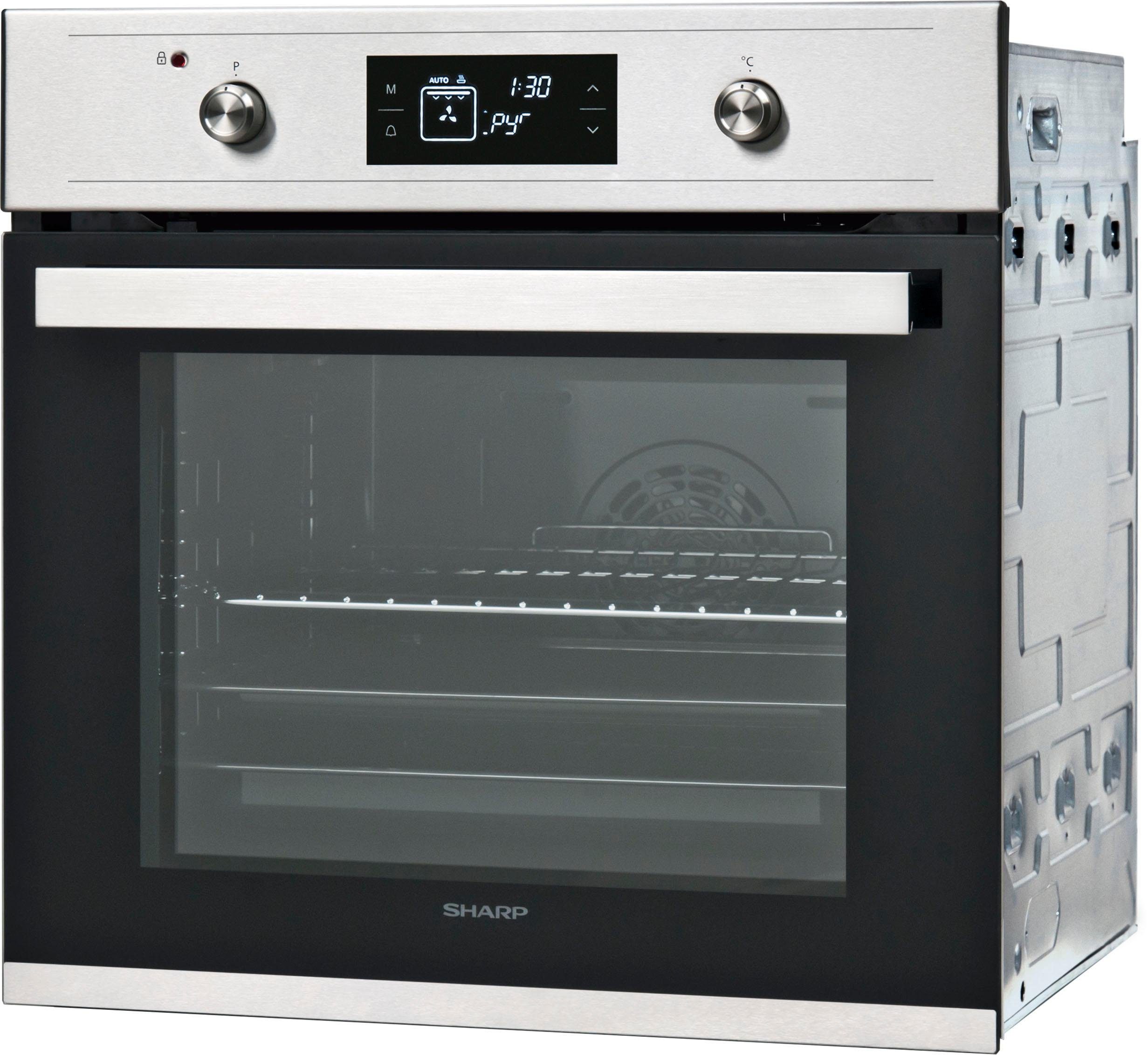 Sharp Pyrolyse Backofen K-61V28IM1-EU, Pyrolyse-Selbstreinigung