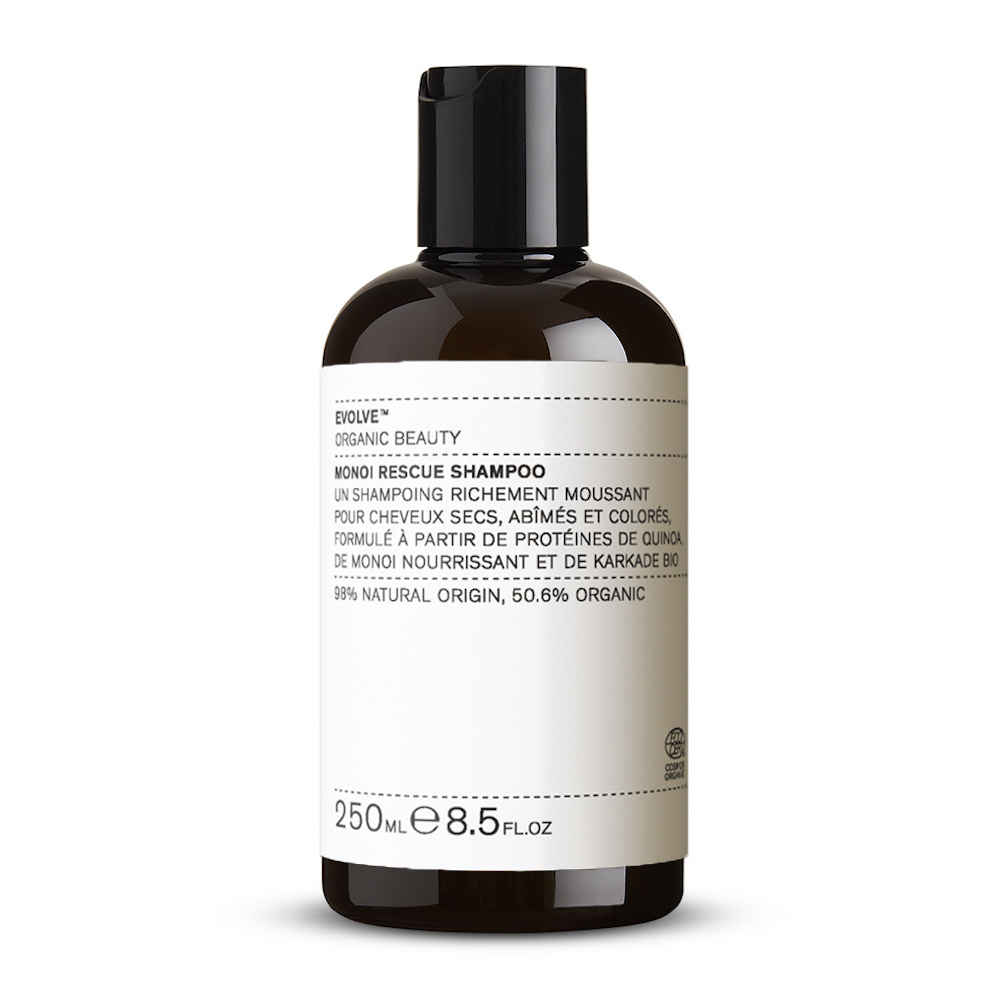 evolve organic beauty Evolve, Monoi Rescue Shampoo 250ml Shampooing Bio chveux normaux à secs