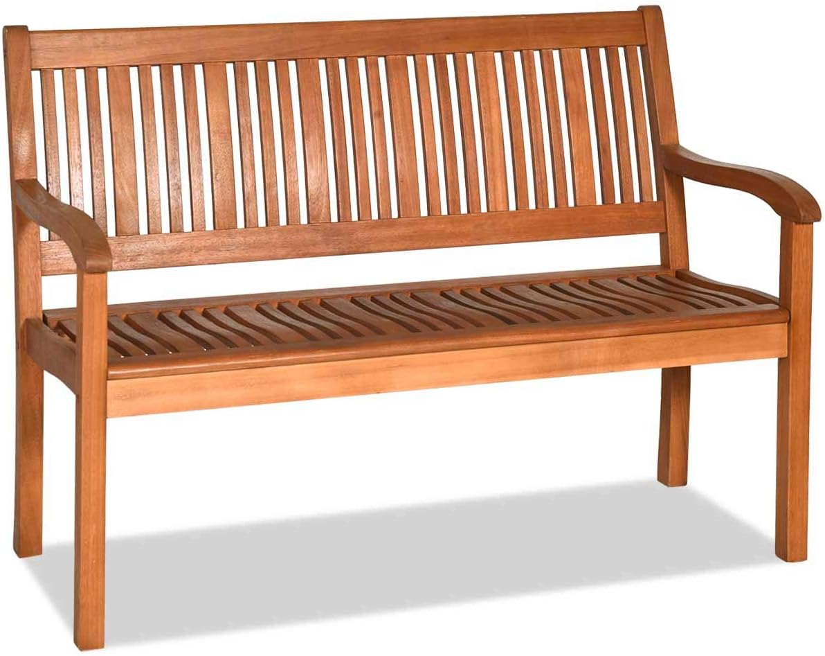 Costway COSTWAY Gartenbank Holz bis 320kg belastbar, 2-3 Sitzer