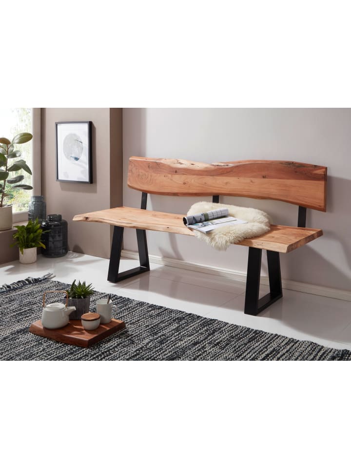 KADIMA DESIGN Esszimmerbank GAYA 160x83,5x60 cm Massivholz Bank mit günstig kaufen