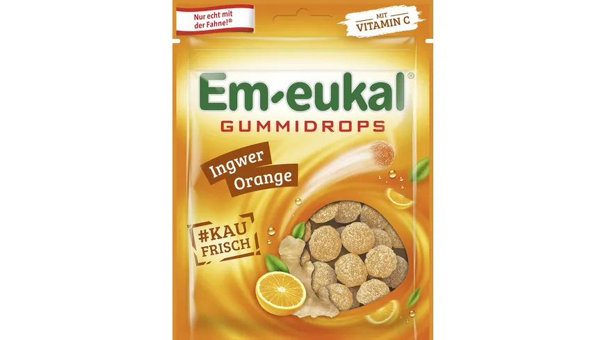Em-eukal Gummidrops Ingwer-Orange zuckerhaltig 90 g