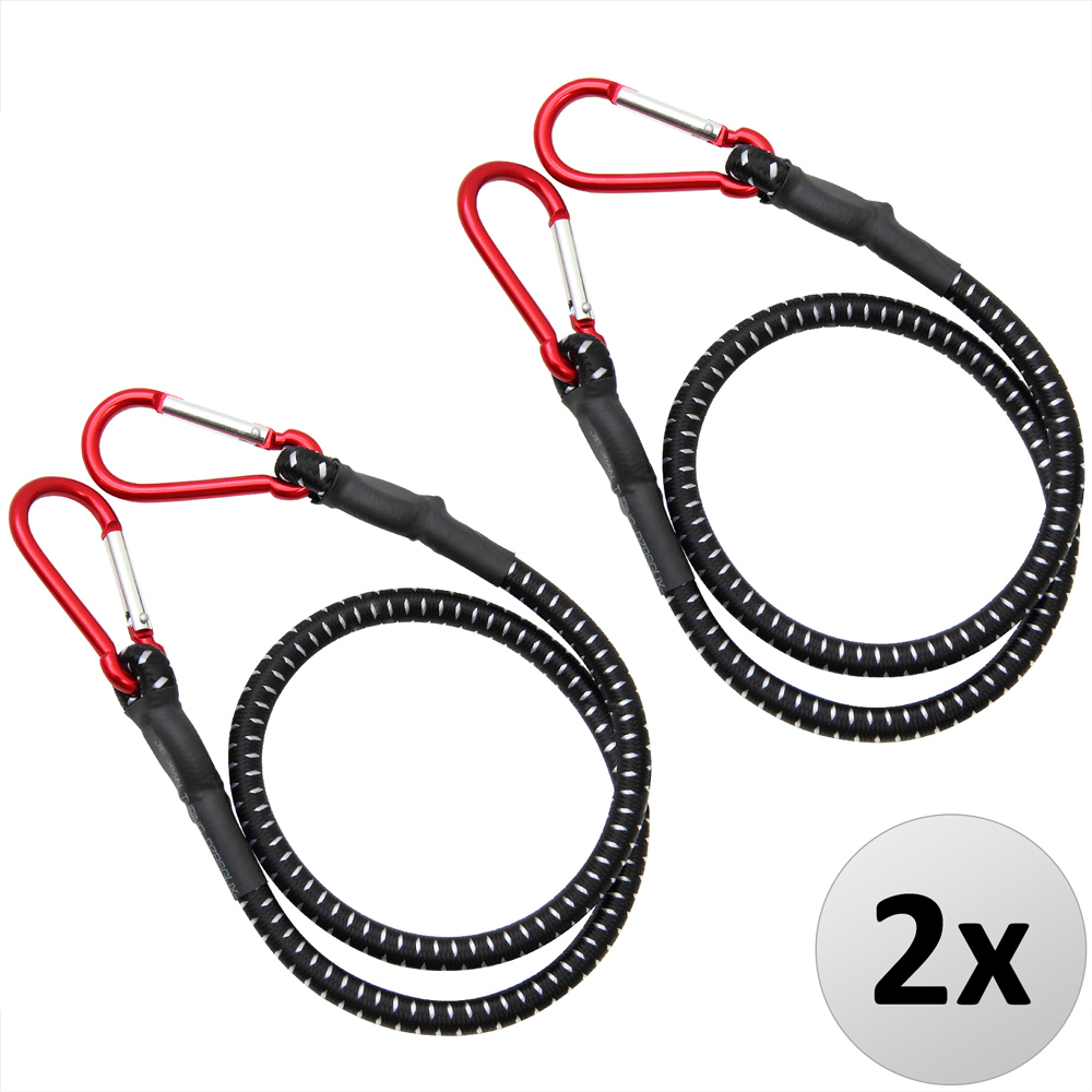Casaria Deuba® Spanngummi Expander 2 tlg 100 x 1cm schwarz / weiß / rot