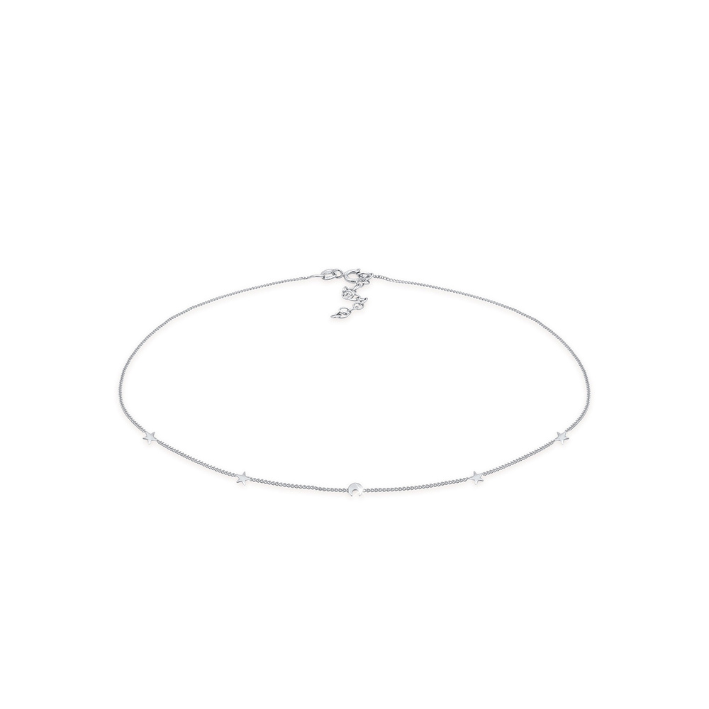 Elli Elli Collier Femmes Choker Étoiles Demi Lune Astro Trend Blogger en argent sterli collier