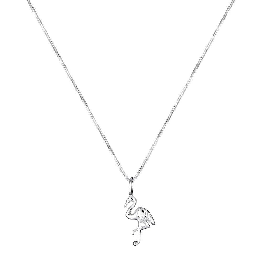 Elli Elli Collier Femme Pendentif Flamant - (925/1000) Argent Bijoux