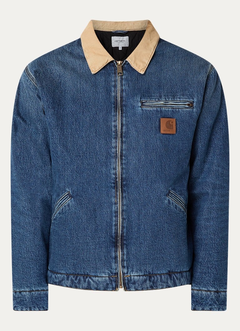 Prošívaná džínová bunda Carhartt WIP Detroit s lemovanými kapsami