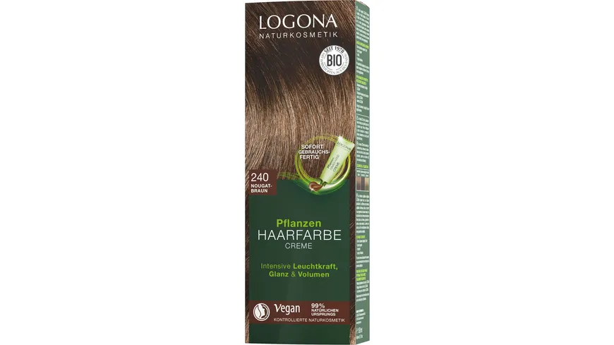 LOGONA Pflanzenhaarfarbe Cream 150 ml 240 - nogatbraun