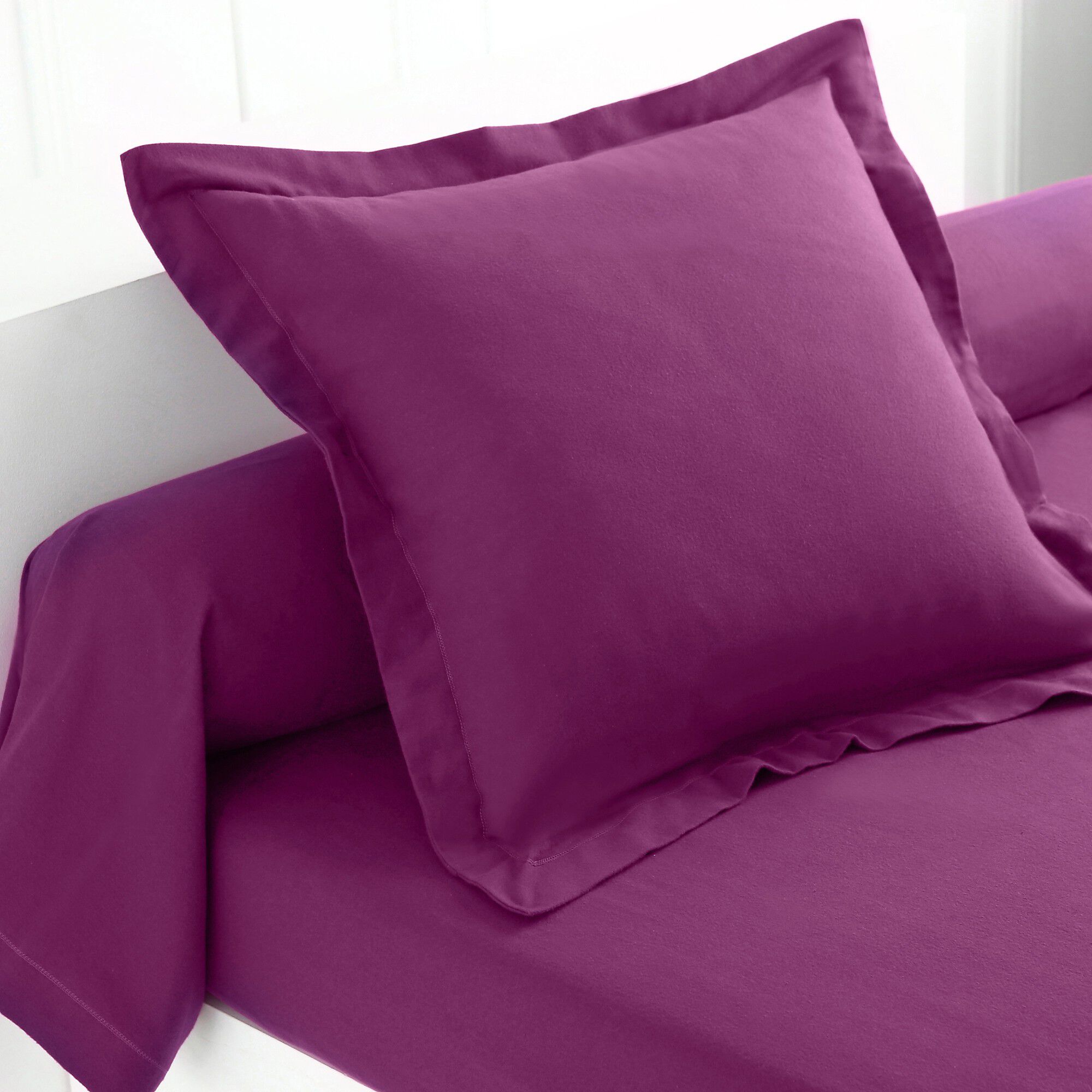 Linge de lit uni flanelle