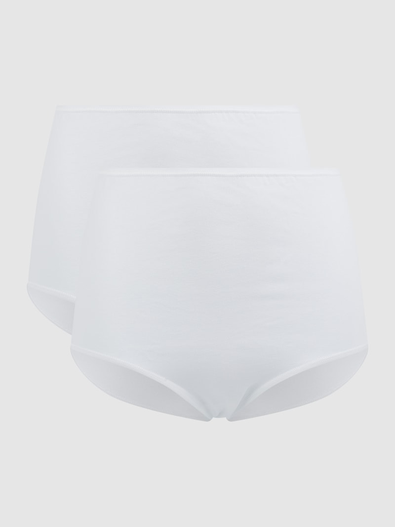 Slip mit Stretch-Anteil im 2er-Pack Modell 'Maxi' in weiß