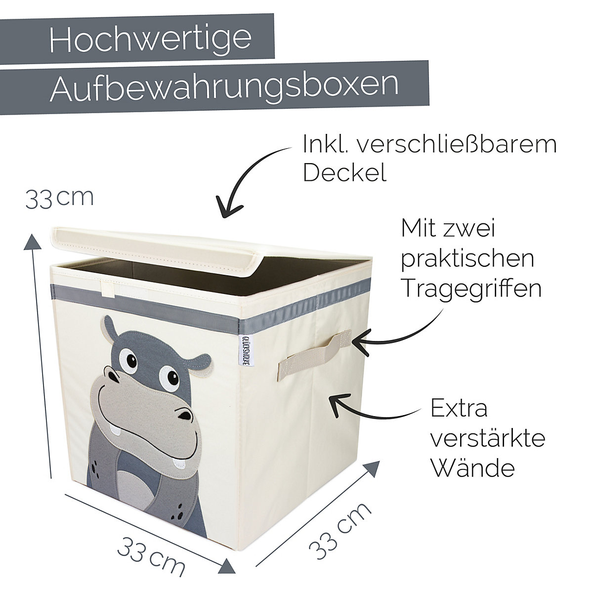 Aufbewahrungsboxen - 15 Motive I Spielzeugkiste mit Deckel I Boxen zur Aufbewahrung im Kallax Regal I Kinderzimmer Deko