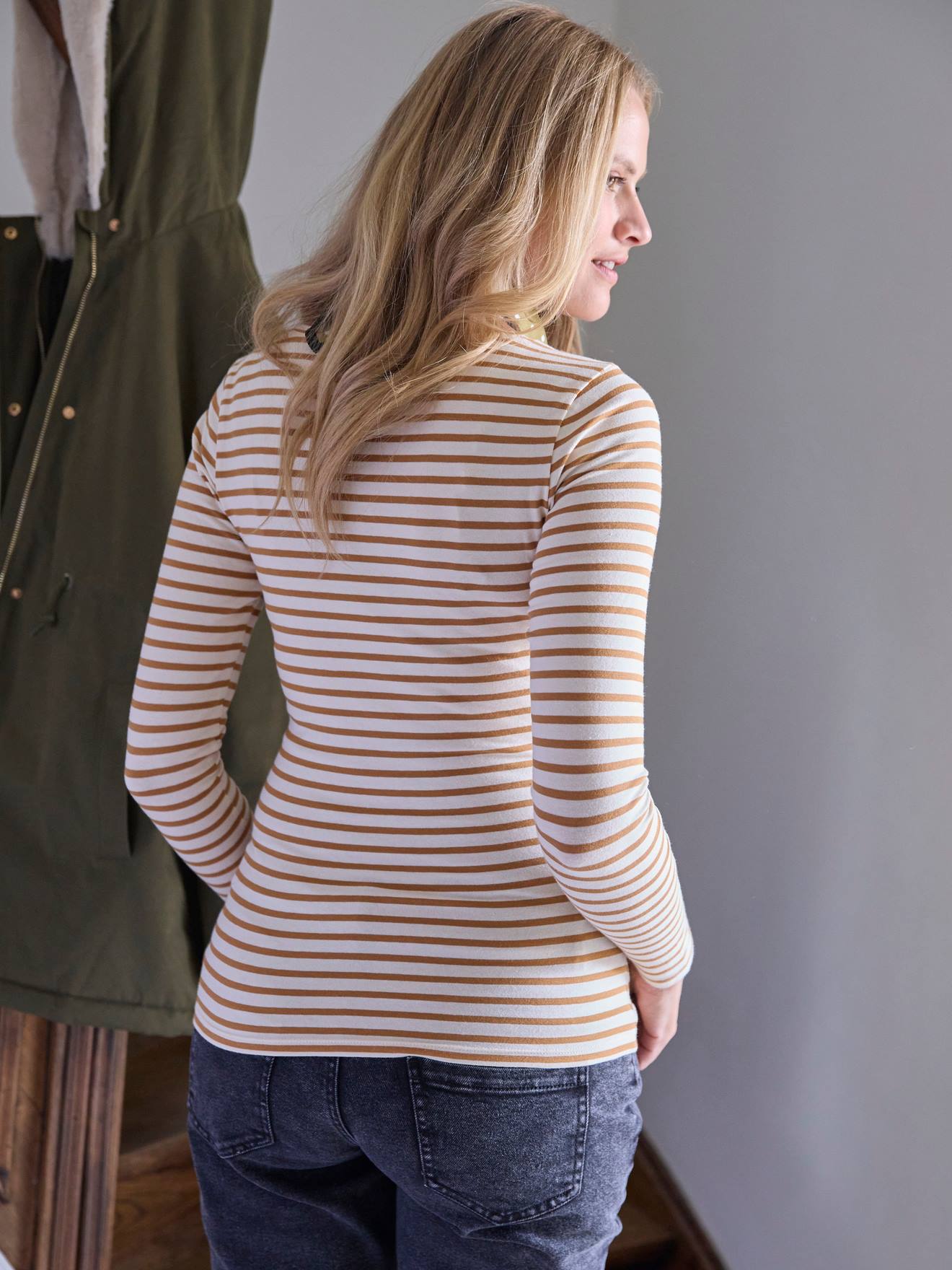 Vertbaudet Umstandsshirt BASIC Oeko-Tex - ocker