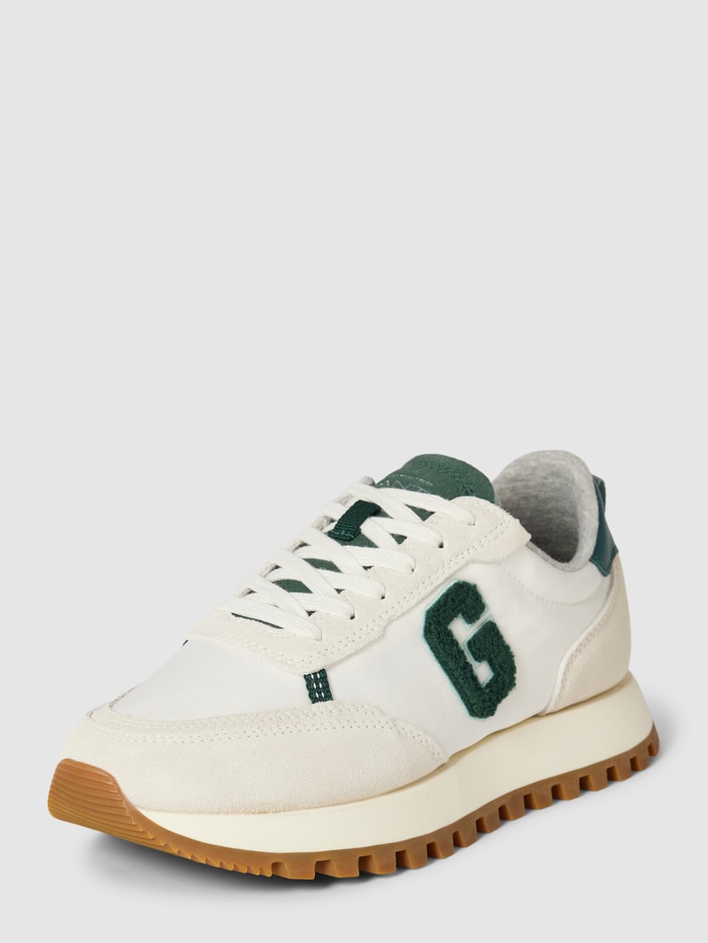 Sneaker mit Label-Details Modell 'Caffay' in offwhite