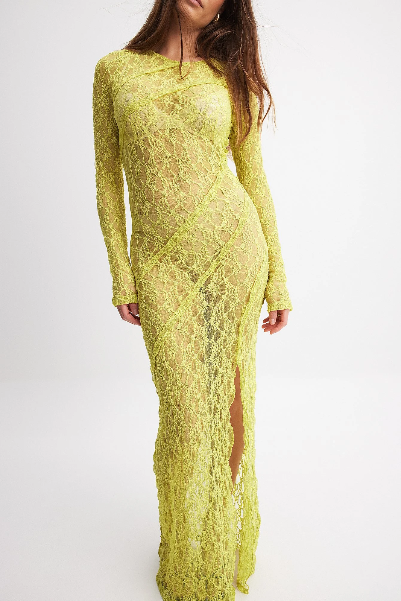 Langärmeliges Maxikleid